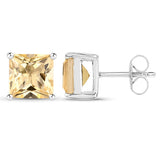 3.06 Carat Genuine Citrine .925 Sterling Silver Earrings