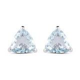 1.26 Carat Genuine Aquamarine .925 Sterling Silver Earrings