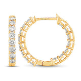 2.04 Carat Genuine Lab Grown Diamond 14K Yellow Gold Earrings