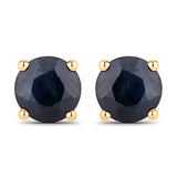 1.70 Carat Genuine Blue Sapphire 10K Yellow Gold Earrings