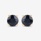 1.70 Carat Genuine Blue Sapphire 10K Yellow Gold Earrings