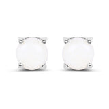 1.18 Carat Genuine Opal .925 Sterling Silver Earrings