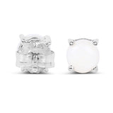 1.18 Carat Genuine Opal .925 Sterling Silver Earrings