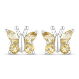 0.88 Carat Genuine Citrine .925 Sterling Silver Earrings