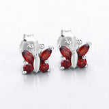 1.28 Carat Genuine Garnet .925 Sterling Silver Earrings