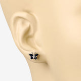 0.61 Carat Genuine Blue Sapphire .925 Sterling Silver Earrings