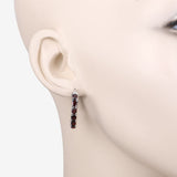 4.00 Carat Genuine Garnet .925 Sterling Silver Earrings