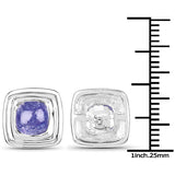 4.74 Carat Genuine Tanzanite .925 Sterling Silver Earrings