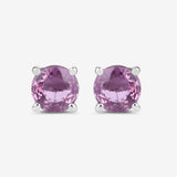 1.30 Carat Genuine Pink Sapphire 10K White Gold Earrings