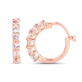 1.08 Carat Genuine Morganite .925 Sterling Silver Earrings