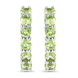 1.20 Carat Genuine Peridot .925 Sterling Silver Earrings
