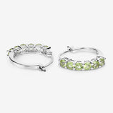 1.20 Carat Genuine Peridot .925 Sterling Silver Earrings
