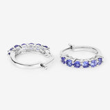 1.20 Carat Genuine Tanzanite .925 Sterling Silver Earrings