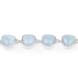 25.90 Carat Genuine Aquamarine .925 Sterling Silver Bracelet