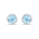 1.20 Carat Genuine Blue Topaz .925 Sterling Silver Earrings