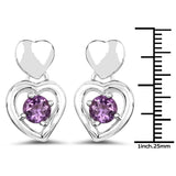 1.46 Carat Genuine Amethyst .925 Sterling Silver Earrings