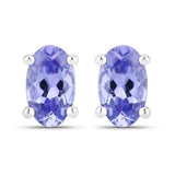 0.50 Carat Genuine Tanzanite .925 Sterling Silver Earrings