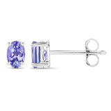 0.50 Carat Genuine Tanzanite .925 Sterling Silver Earrings