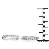 0.98 Carat Genuine Tanzanite .925 Sterling Silver Earrings