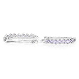 0.98 Carat Genuine Tanzanite .925 Sterling Silver Earrings