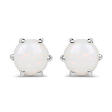 0.74 Carat Genuine Opal .925 Sterling Silver Earrings