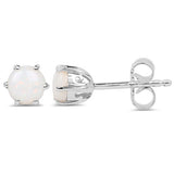 0.74 Carat Genuine Opal .925 Sterling Silver Earrings