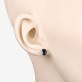 1.90 Carat Genuine Blue Sapphire 10K White Gold Earrings