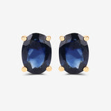 1.90 Carat Genuine Blue Sapphire 10K Yellow Gold Earrings