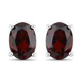 1.70 Carat Genuine Garnet .925 Sterling Silver Earrings