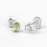 1.66 Carat Genuine Peridot .925 Sterling Silver Earrings