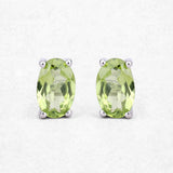 1.66 Carat Genuine Peridot .925 Sterling Silver Earrings