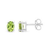 1.66 Carat Genuine Peridot .925 Sterling Silver Earrings