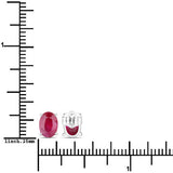 1.70 Carat Genuine Ruby 14K White Gold Earrings