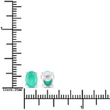 1.44 Carat Genuine Zambian Emerald 10K White Gold Earrings