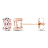 0.72 Carat Genuine Morganite .925 Sterling Silver Earrings