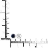 1.30 Carat Genuine Blue Sapphire 10K White Gold Earrings