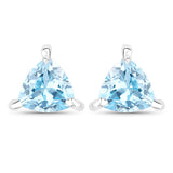 0.50 Carat Genuine Swiss Blue Topaz .925 Sterling Silver Earrings