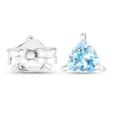 0.50 Carat Genuine Swiss Blue Topaz .925 Sterling Silver Earrings