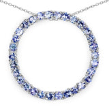 3.00 Carat Genuine Tanzanite .925 Sterling Silver Pendant