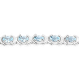 5.75 Carat Genuine Blue Topaz .925 Sterling Silver Bracelet