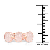 18K Rose Gold Plated 2.88 Carat Genuine Morganite .925 Sterling Silver Ring