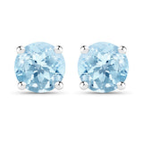 2.10 Carat Genuine Blue Topaz .925 Sterling Silver Earrings