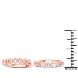 18K Rose Gold Plated 1.68 Carat Genuine Morganite .925 Sterling Silver Earrings