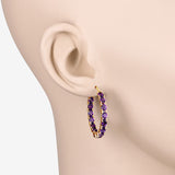 4.80 Carat Genuine Amethyst .925 Sterling Silver Earrings