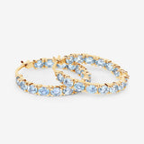 5.70 Carat Genuine Blue Topaz .925 Sterling Silver Earrings