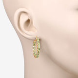5.10 Carat Genuine Peridot .925 Sterling Silver Earrings