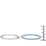 3.60 Carat Genuine Swiss Blue Topaz .925 Sterling Silver Earrings