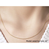 14k Yellow Gold Oval Cable Link Chain (0.97 mm)