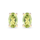 0.46 Carat Genuine Peridot 10K Yellow Gold Earrings