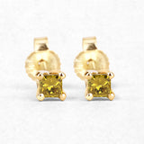 0.25 Carat Genuine Yellow Diamond 14K Yellow Gold Earrings (SI1-SI2)
